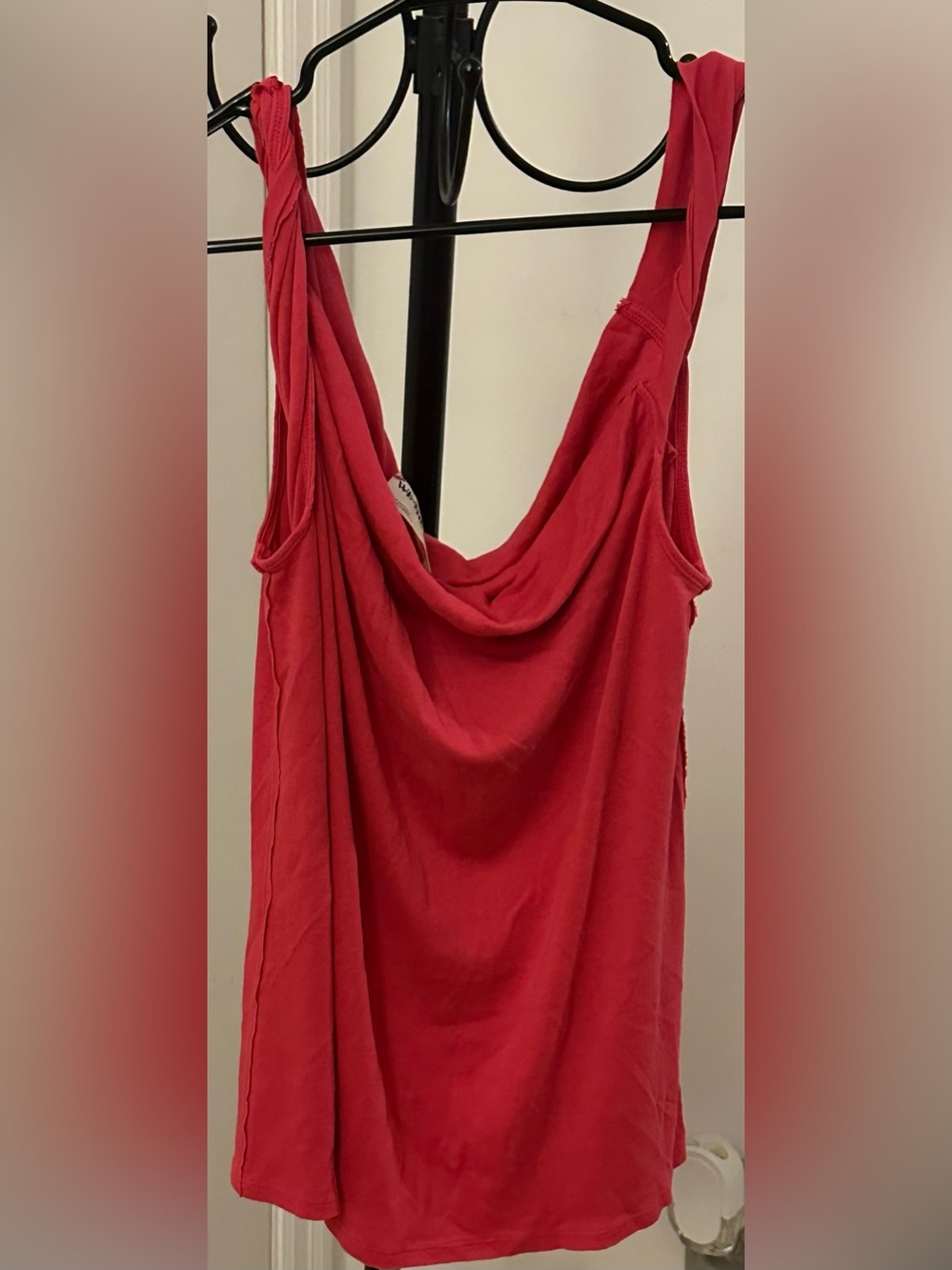 Free People Red Cowl Neck Tank Size XL